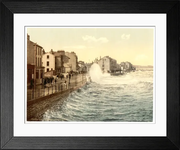 Framed Print : Ramsey, rough sea, Isle of Man, England Framed Print : Ramsey, rough sea, Isle of Man, England