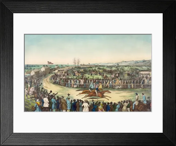 Framed Print : Peytona and Fashion: in their great match for $20, 000. over Framed Print : Peytona and Fashion: in their great match for $20, 000. over