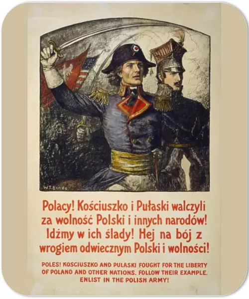 Poles! Kosciuszko and Pulaski fought for the liberty of Pola