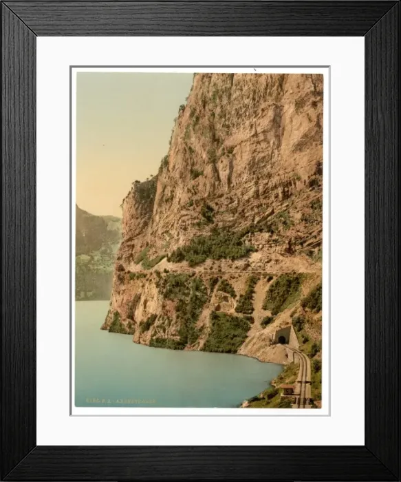 Framed Print : Axenstrasse, general view, Lake Lucerne, Switzerland Framed Print : Axenstrasse, general view, Lake Lucerne, Switzerland