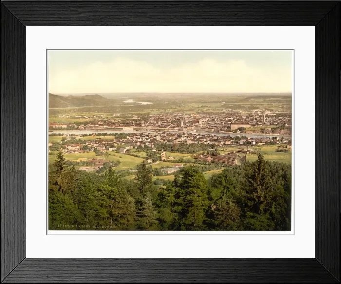 Framed Print : Lintz (i. e. Linz), general view, Upper Austria, Austro-Hung Framed Print : Lintz (i. e. Linz), general view, Upper Austria, Austro-Hung