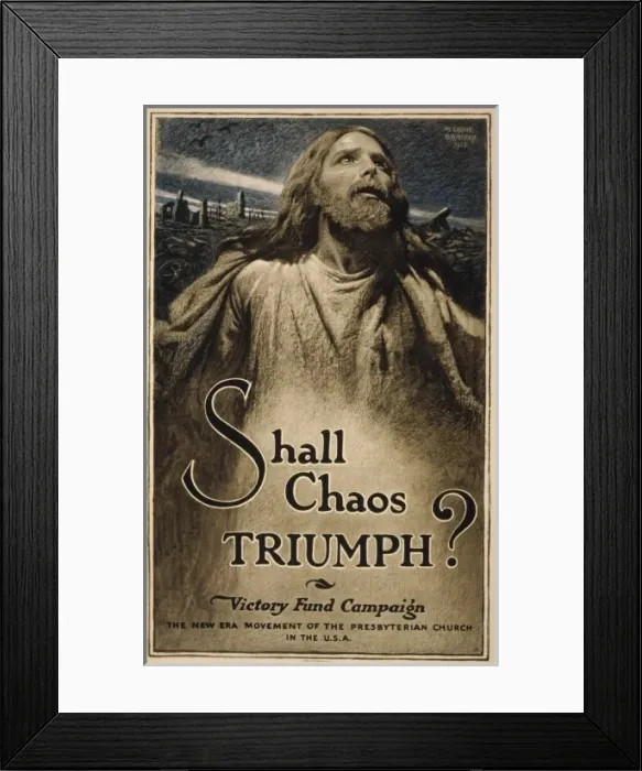 Framed Print : Shall chaos triumph? Victory Fund Campaign - The new era mov Framed Print : Shall chaos triumph? Victory Fund Campaign - The new era mov