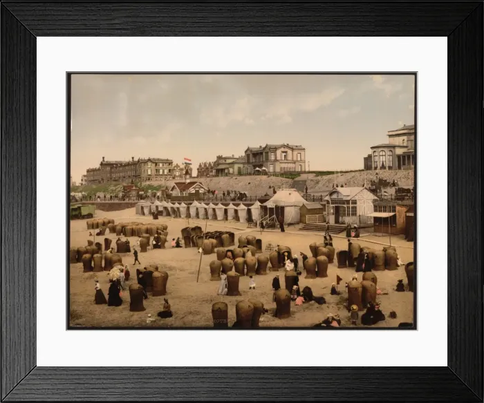 Framed Print : The beach and hotels, Scheveningen, Holland Framed Print : The beach and hotels, Scheveningen, Holland