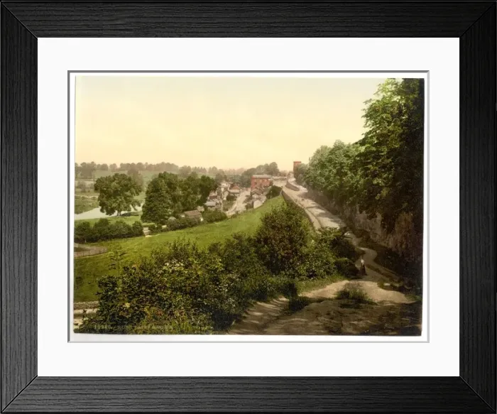 Framed Print : Cliff and town, Ross-on-Wye, England Framed Print : Cliff and town, Ross-on-Wye, England