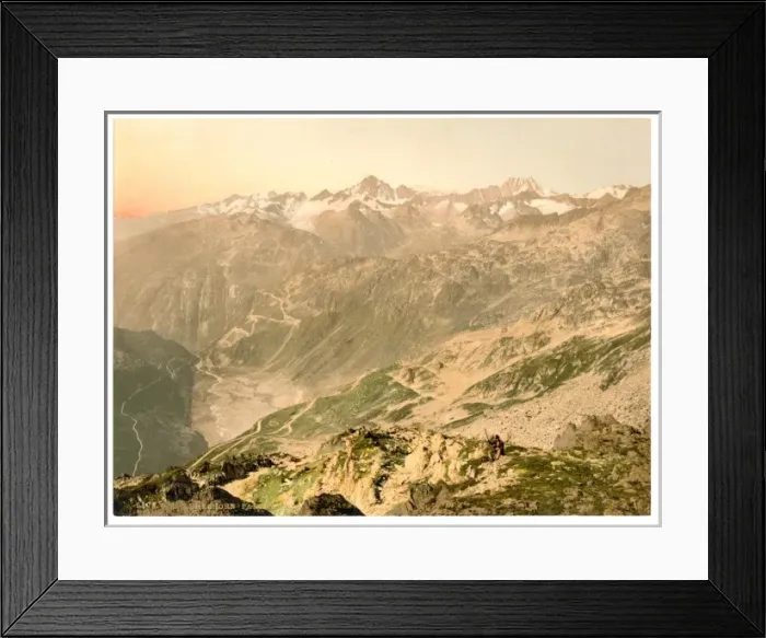 Framed Print : Furka Pass, panorama, Bernese Oberland, Switzerland Framed Print : Furka Pass, panorama, Bernese Oberland, Switzerland