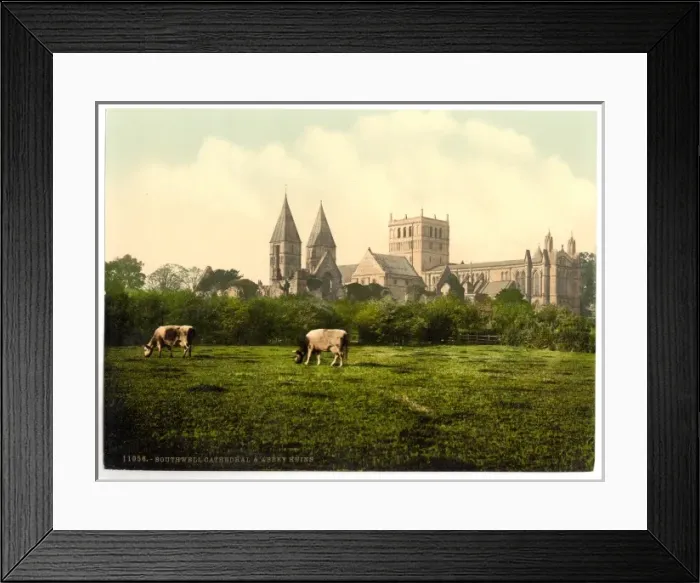 Framed Print : Southwell Cathedral and abbey ruins, Notts, England Framed Print : Southwell Cathedral and abbey ruins, Notts, England