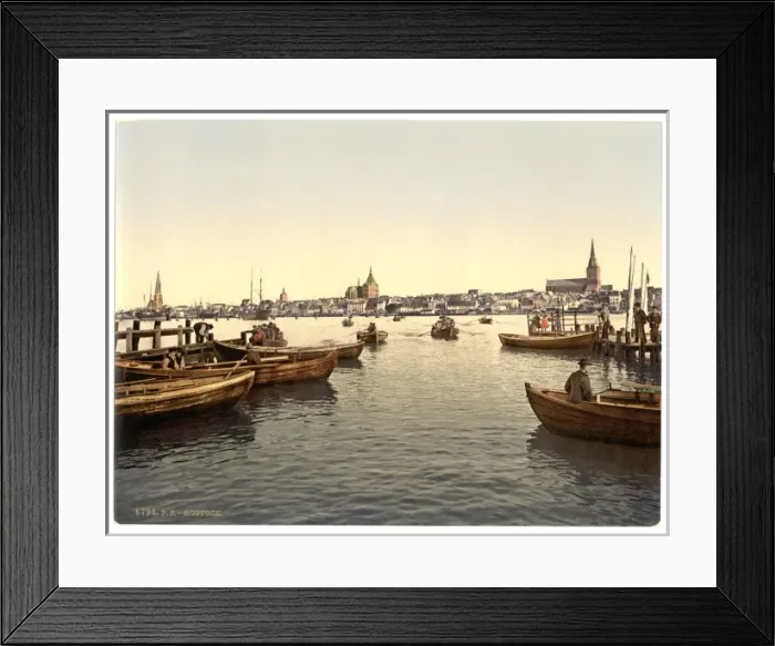 Framed Print : General view, Rostock, Mecklenburg-Schwern, Germany Framed Print : General view, Rostock, Mecklenburg-Schwern, Germany