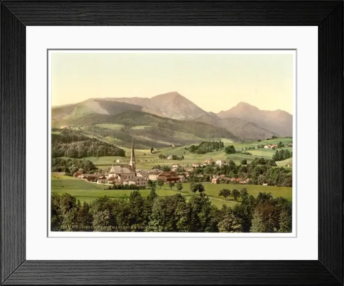 Framed Print : Siegsdorf with Mariaeck and Hockfellen, Upper Bavaria, Germa Framed Print : Siegsdorf with Mariaeck and Hockfellen, Upper Bavaria, Germa