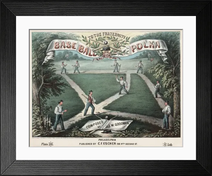 Framed Print : Baseball Polka Framed Print : Baseball Polka