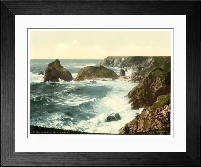 Framed Print : Coast view, Kynance, Cornwall, England Framed Print : Coast view, Kynance, Cornwall, England