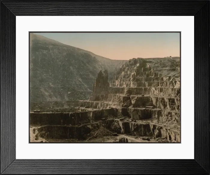 Framed Print : Slate quarries, Bethesda, Wales