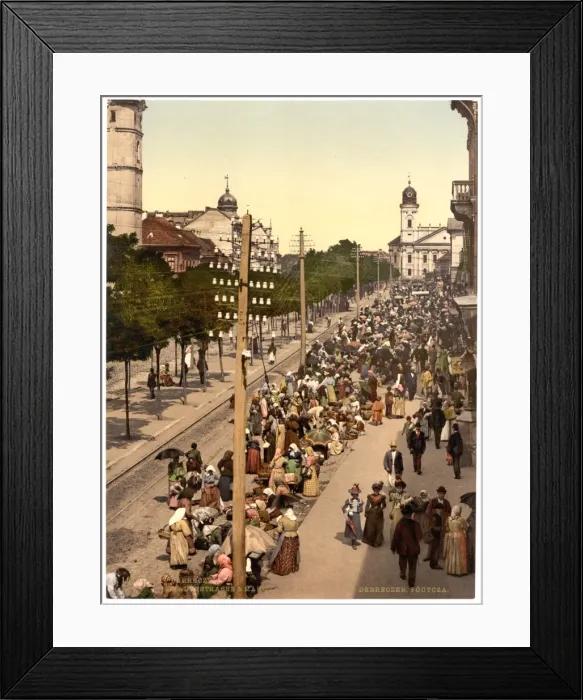 Framed Print : The Hauptstrazze and market, Debreczin (i. e. Debrecen), Hun Framed Print : The Hauptstrazze and market, Debreczin (i. e. Debrecen), Hun
