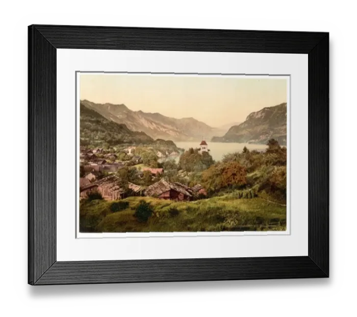 Framed Print : Ringgenberg and Brienz Lake, Bernese Oberland, Switzerland Framed Print : Ringgenberg and Brienz Lake, Bernese Oberland, Switzerland