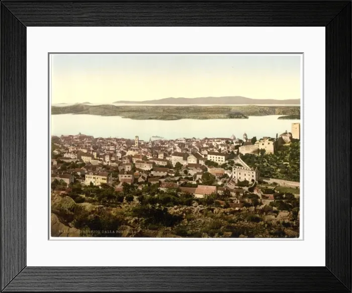Framed Print : Sebenico, from the fort, Dalmatia, Austro-Hungary Framed Print : Sebenico, from the fort, Dalmatia, Austro-Hungary