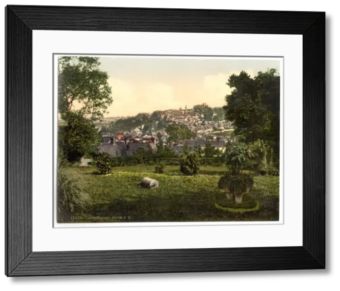 Framed Print : Launceston from S. W. Cornwall, England Framed Print : Launceston from S. W. Cornwall, England