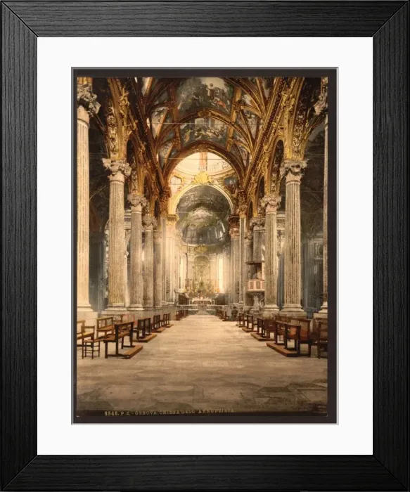Framed Print : Church of the Annunciation, interior, Genoa, Italy Framed Print : Church of the Annunciation, interior, Genoa, Italy