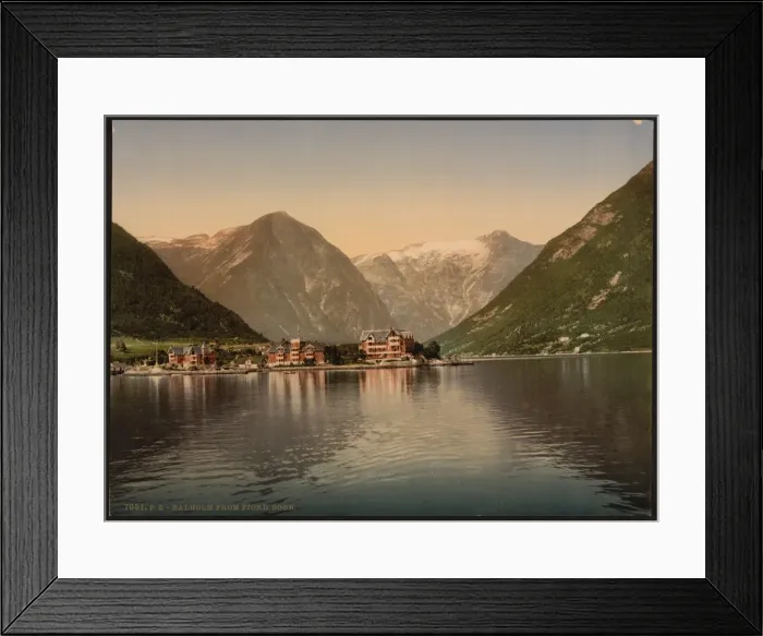 Framed Print : Balholm (i. e. Balestrand) from the fjord, Sognefjord, Norwa Framed Print : Balholm (i. e. Balestrand) from the fjord, Sognefjord, Norwa