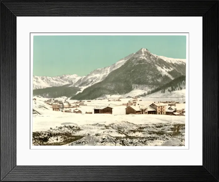Framed Print : Davos, Dorfli and Seehorn, in winter, Grisons, Switzerland Framed Print : Davos, Dorfli and Seehorn, in winter, Grisons, Switzerland