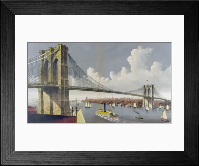 Framed Print : The great East River suspension bridge: connecting the citie Framed Print : The great East River suspension bridge: connecting the citie