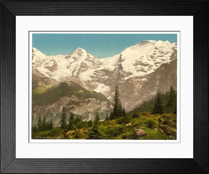 Framed Print : Murren, Grutschalp, II, Eiger, Monch and Jungfrau, Bernese O Framed Print : Murren, Grutschalp, II, Eiger, Monch and Jungfrau, Bernese O