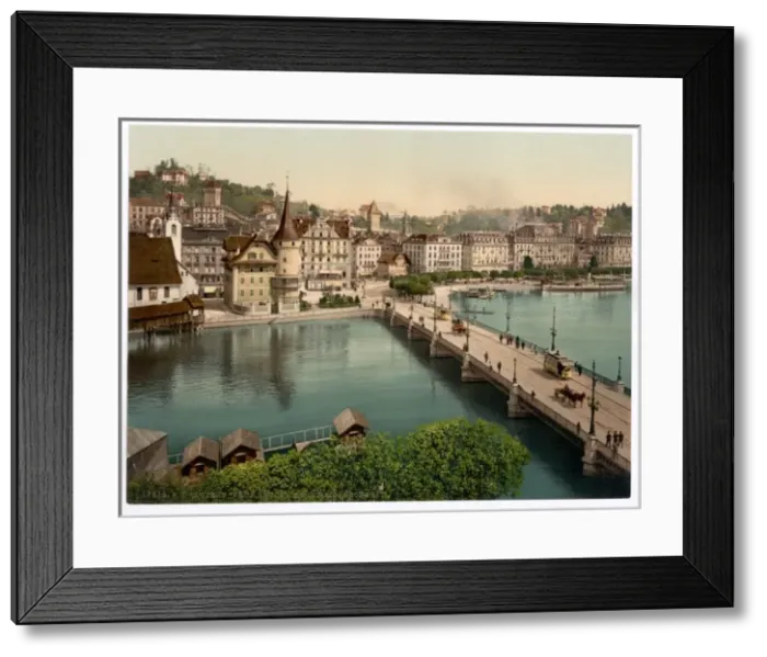 Framed Print : The Schweizerhof Quay, and New Bridge, Lucerne, Switzerland Framed Print : The Schweizerhof Quay, and New Bridge, Lucerne, Switzerland
