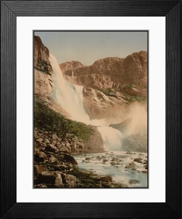 Framed Print : Skjeggedalsfos, I, Odde (i. e. Odda), Hardanger Fjord, Norway Framed Print : Skjeggedalsfos, I, Odde (i. e. Odda), Hardanger Fjord, Norway