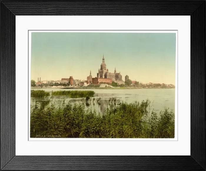 Framed Print : General view, from station, Stralsund, Pommeraina sic, Germa Framed Print : General view, from station, Stralsund, Pommeraina sic, Germa
