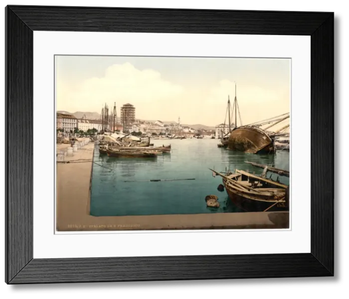 Framed Print : Spalato, the docks, Dalmatia, Austro-Hungary Framed Print : Spalato, the docks, Dalmatia, Austro-Hungary