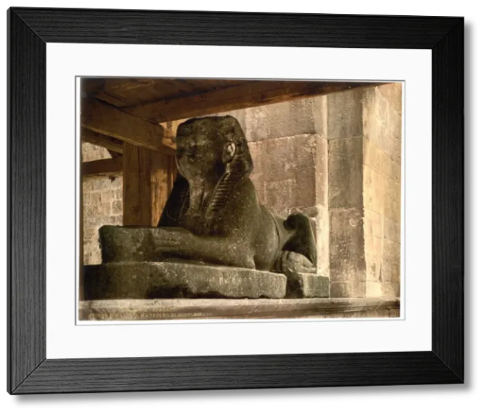 Framed Print : Spalato, sphynx on Diocletians Mausoleum, Dalmatia, Austro- Framed Print : Spalato, sphynx on Diocletians Mausoleum, Dalmatia, Austro-