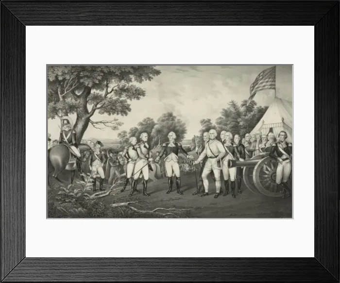 Framed Print : Surrender of General Burgoyne at Saratoga N. Y. Oct. 17th. 17 Framed Print : Surrender of General Burgoyne at Saratoga N. Y. Oct. 17th. 17