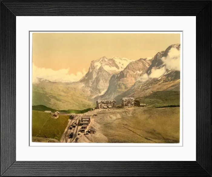 Framed Print : Scheidegg and Mount Wetterhorn, Bernese Oberland, Switzerlan Framed Print : Scheidegg and Mount Wetterhorn, Bernese Oberland, Switzerlan
