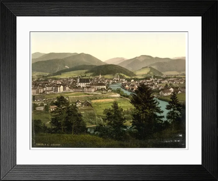 Framed Print : Leoben, general view, Styria, Austro-Hungary Framed Print : Leoben, general view, Styria, Austro-Hungary