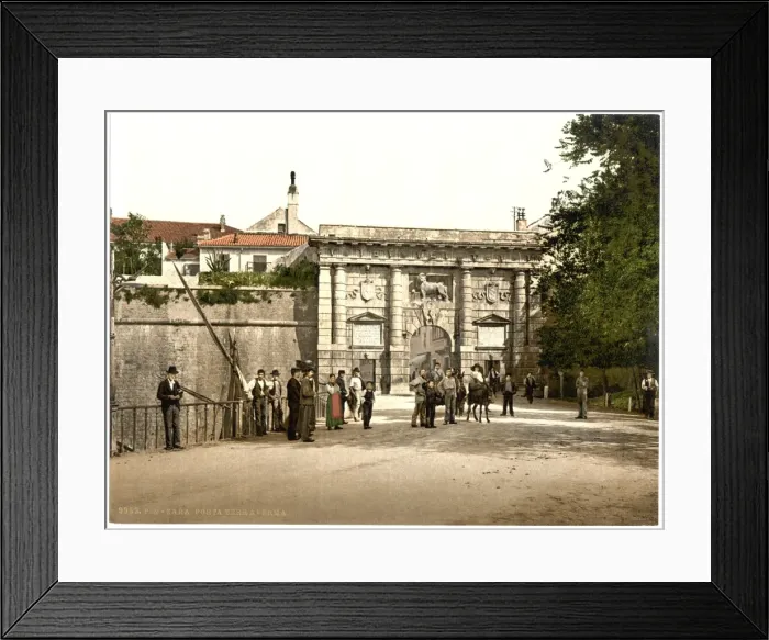 Framed Print : Zara, Arch Terra Firma (i. e. Porta di Terraferma), Dalmatia Framed Print : Zara, Arch Terra Firma (i. e. Porta di Terraferma), Dalmatia