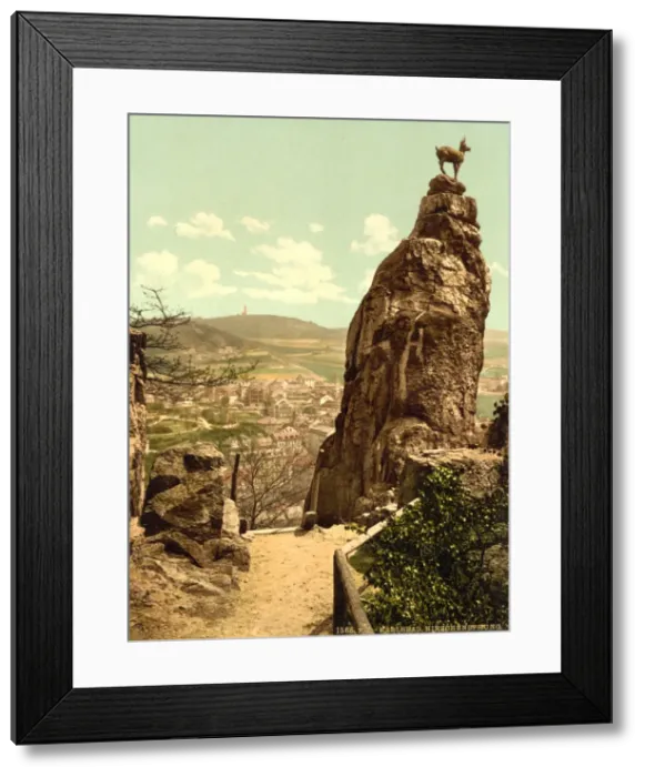 Framed Print : Stags Leap, Carlsbad, Bohemia, Austro-Hungary Framed Print : Stags Leap, Carlsbad, Bohemia, Austro-Hungary
