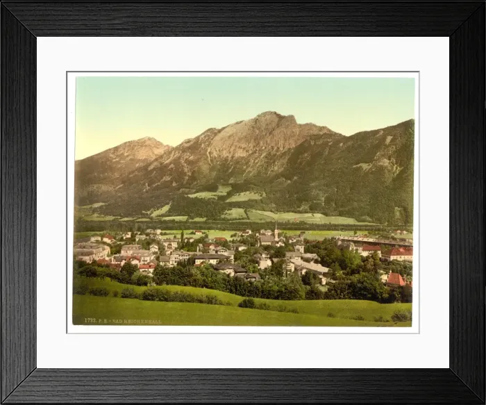 Framed Print : The baths towards the Stauffen, Reichenhall, Bavaria, German Framed Print : The baths towards the Stauffen, Reichenhall, Bavaria, German