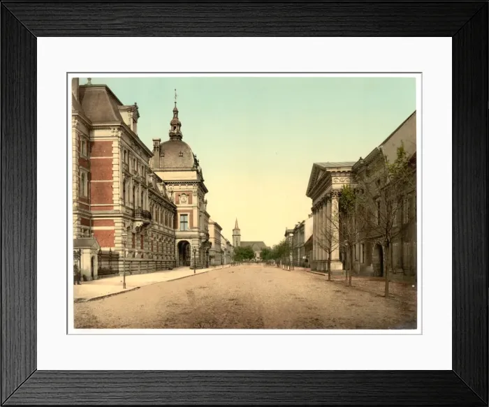 Framed Print : Princes castle and Cavalier Street, Anhalt, Germany Framed Print : Princes castle and Cavalier Street, Anhalt, Germany