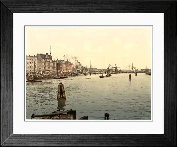 Framed Print : Stettin Harbor, Pommeraina, Germany (i. e. Szczecin, Poland) Framed Print : Stettin Harbor, Pommeraina, Germany (i. e. Szczecin, Poland)
