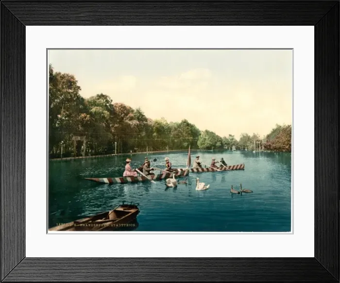 Framed Print : Franzenbad, lake in the park, Carlsbad, Bohemia, Austro-Hung Framed Print : Franzenbad, lake in the park, Carlsbad, Bohemia, Austro-Hung