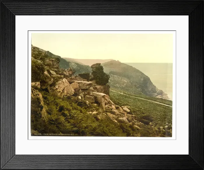 Framed Print : The Devils Cheesewring in the Valley of Rocks, Lynton and L Framed Print : The Devils Cheesewring in the Valley of Rocks, Lynton and L