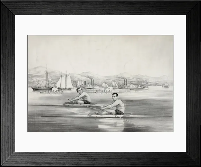 Framed Print : James Hammill, and Walter Brown, in their great five mile ro Framed Print : James Hammill, and Walter Brown, in their great five mile ro