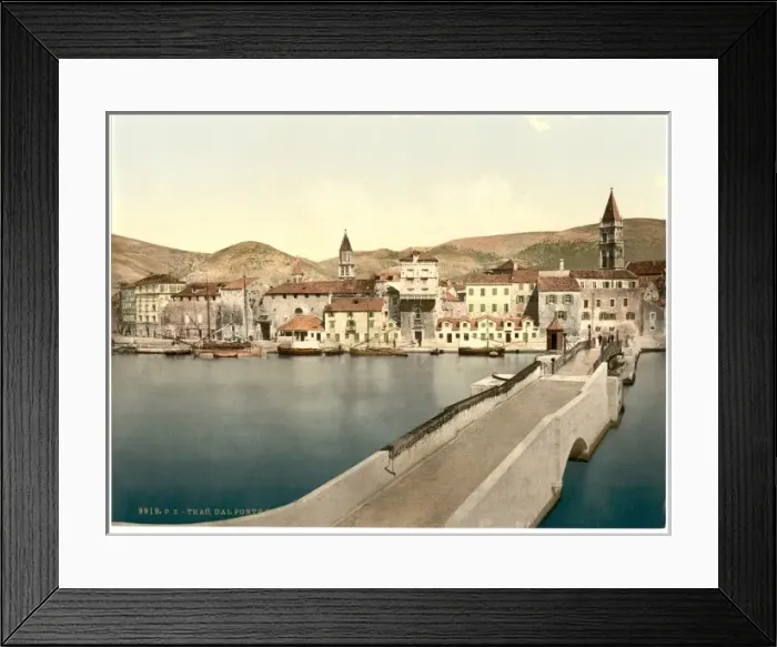 Framed Print : Trau, the Ciero Bridge, Dalmatia, Austro-Hungary Framed Print : Trau, the Ciero Bridge, Dalmatia, Austro-Hungary