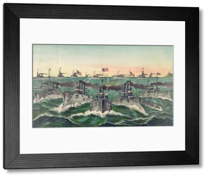 Framed Print : Our victorious fleets in Cuban waters Framed Print : Our victorious fleets in Cuban waters