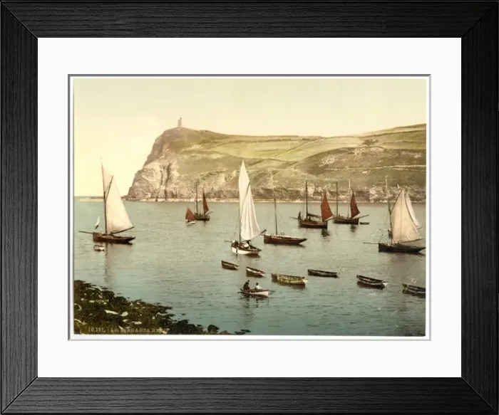 Framed Print : Port Erin, Bradda Head, Isle of Man, England Framed Print : Port Erin, Bradda Head, Isle of Man, England
