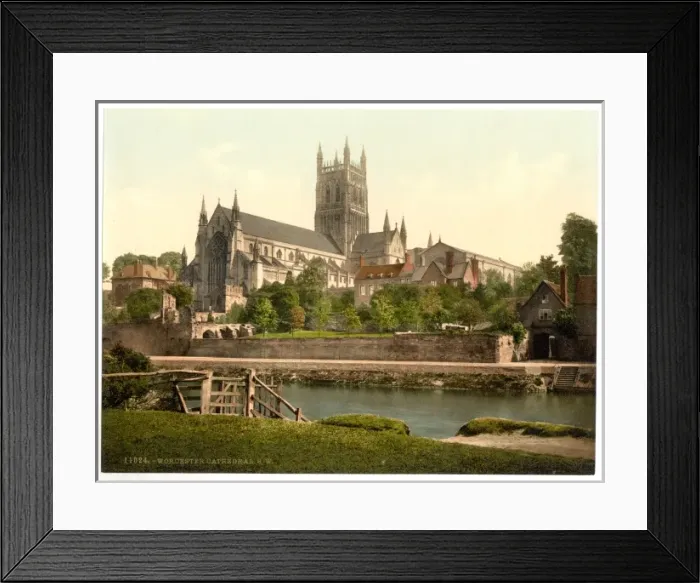 Framed Print : Cathedral, S. W. Worcester, England Framed Print : Cathedral, S. W. Worcester, England