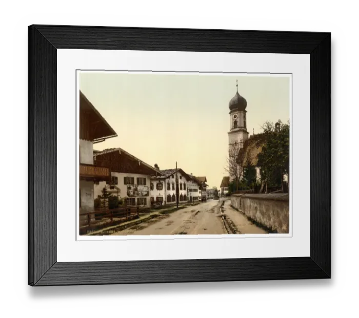 Framed Print : Oberammergau, general view, Upper Bavaria, Germany Framed Print : Oberammergau, general view, Upper Bavaria, Germany