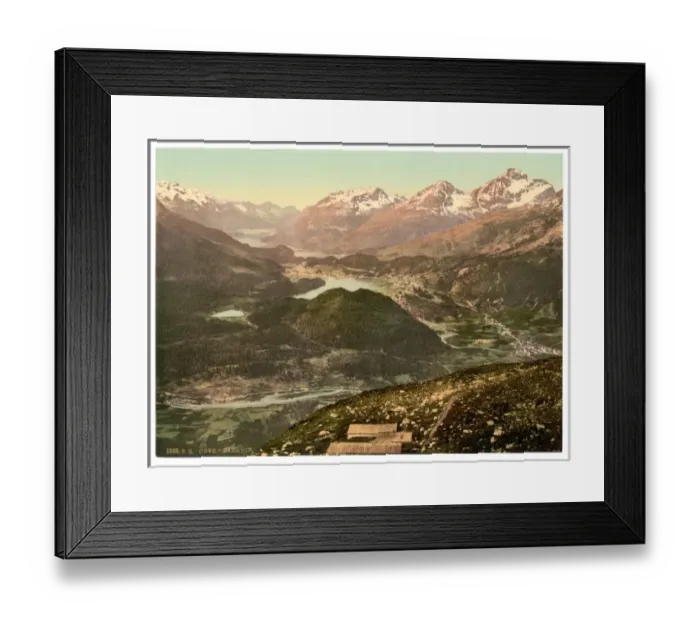 Framed Print : Upper Engadine, general view, Grisons, Switzerland Framed Print : Upper Engadine, general view, Grisons, Switzerland