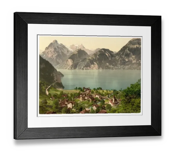 Framed Print : Sisikon, Lake Lucerne, Switzerland Framed Print : Sisikon, Lake Lucerne, Switzerland