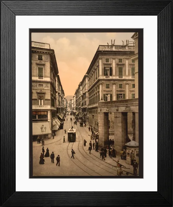 Framed Print : Via Roma, Genoa, Italy Framed Print : Via Roma, Genoa, Italy
