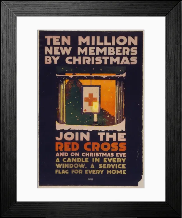 Framed Print : Ten million new members by Christmas Join the Red Cross Framed Print : Ten million new members by Christmas Join the Red Cross