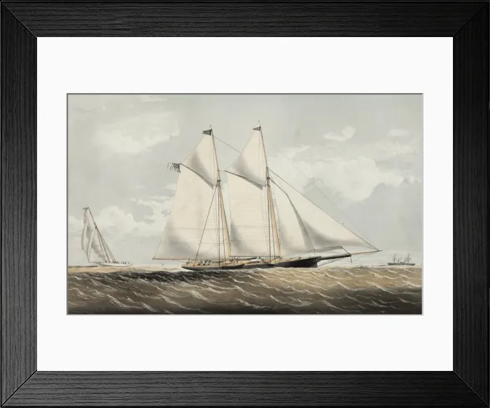 Framed Print : The yacht Maria 216 tons: modelled by R. L. Stevens Esq. buil Framed Print : The yacht Maria 216 tons: modelled by R. L. Stevens Esq. buil